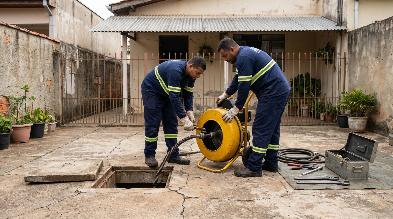 Desentupimento de esgoto em Santo André‑SP