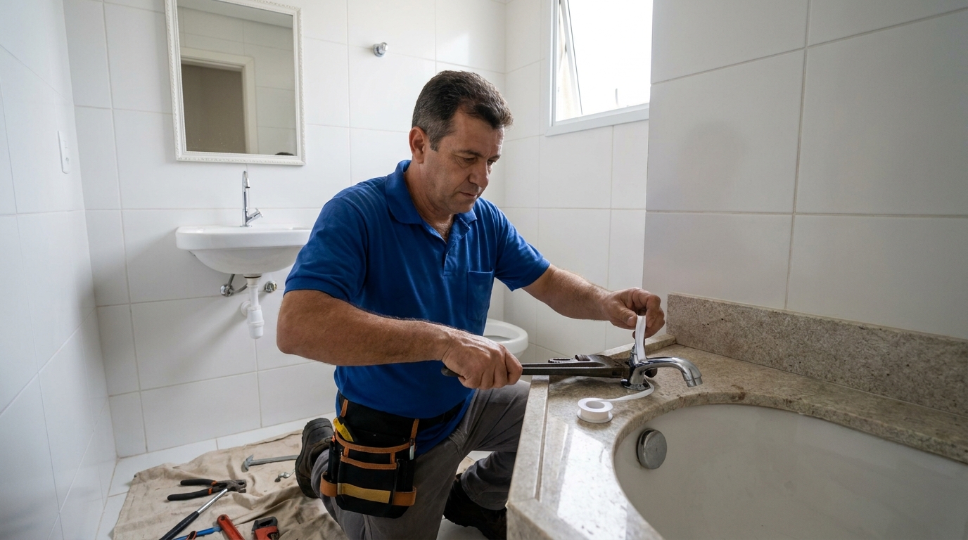 Instalação de torneira de cozinha em Santo André‑SP